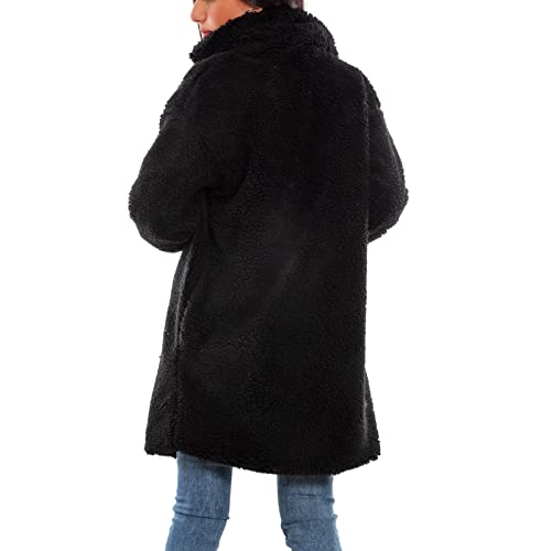 Toocool Giacca Donna Midi Peluche Cappotto