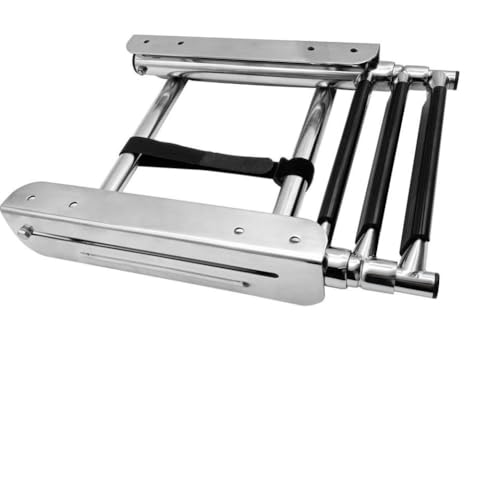 Escalera telescópica 3 peldaños para piscina de acero inox miniatura 3