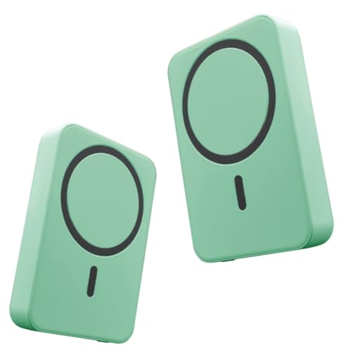 Image of TexoVera Portable USB Type A & C Power Bank, 10000 mAh, 18W Quick Charge, Compact, Black (Wireless-Green)