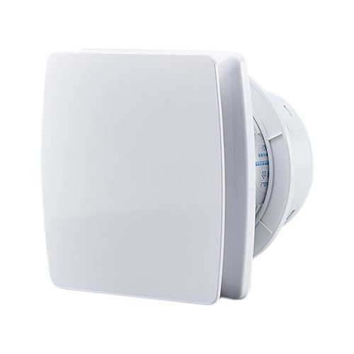 HUGOOME Ventilador de escape 100 mm 12w 95m3 / h con válvula de retención, ventanas y ventilador montado en la pared para cocina, baño, invernadero, garaje - 4 pulgadas