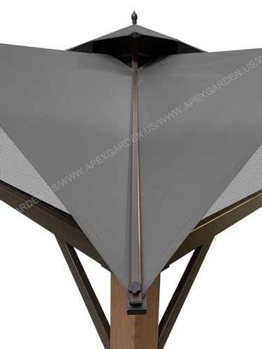 APEX GARDEN Replacement Canopy Top for The Lowe's Style Selections Gazebo Model # TPGAZ2307 (Grey) - Image 3