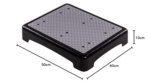 UPP Trittstufe Indoor & Outdoor bis 200 kg | Steighilfe für Senioren oder Fußbank für Kinder mit Anti-Rutsch Sicherung | Hocker und Aufstiegshilfe für Bad, Küche & Türschwellen 50 x 40 x 10 cm