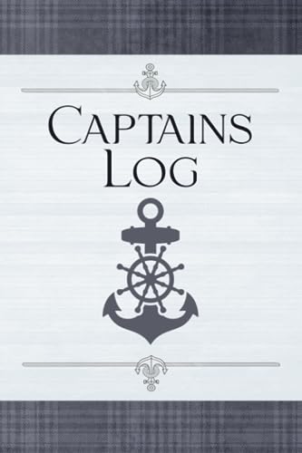 Captains Log: Boating Logbook | Track Boat, Captain, Engine Hours, Fuel, Location, Date, Time, Crew Information, and Other Important Information - Gray Plaid Cover Design