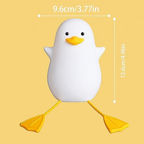 Lámpara de noche de silicona con forma de pato azul miniatura 5
