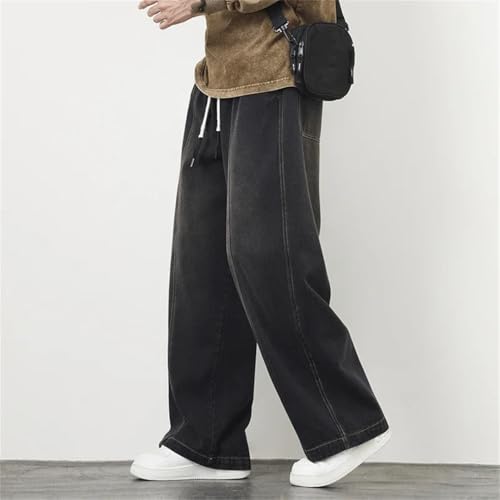 Men’S Baggy Cargo Jeans Streetwear Trousers Fashion Straight Leisure Wide Denim Pants4