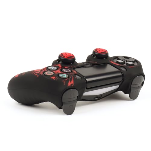 Image of RALAN Tiger HeadDesign Controller Skin Cover with 2 Thumb Grips Compatible with PS4 /Playstation 4 Slim /Pro Controller