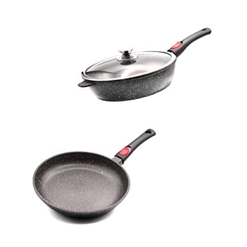 PRADEL LUXE, poêle et sauteuse 28 cm tous feux dont induction, manche amovible Cover