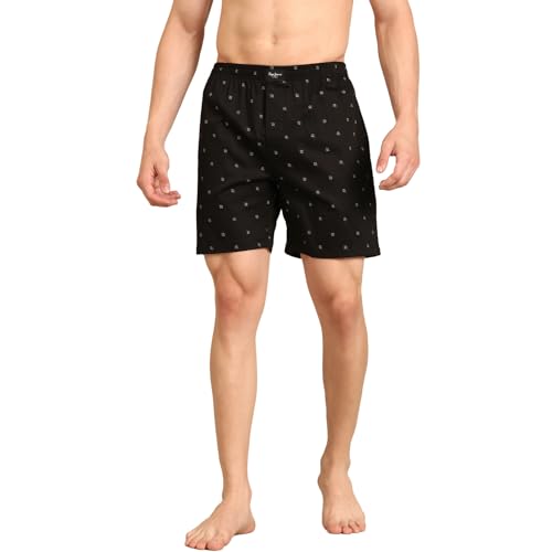 Image of Pepe Jeans Men's Printed 100% Cotton Regular Fit Boxer Shorts | Stylish AOP Print Comfortable Boxer for Daily Innerwear | Soft Breathable Cotton Fabric | Elastic Waistband | Everyday Comfort Wear