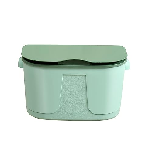 XISAOK Hanging Kitchen Compost Bin with Lid Wall Mounted Trash Can Under Sink Or Cabinet Door for Bathroom and Office