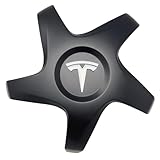 Wheel Logo Decal Overlay Stickers for Tesla Refresh (Highland) Model 3 Performance (2024 to Current), 20-in Warp, 5-pc Set (Pearl White Multi-Coat)