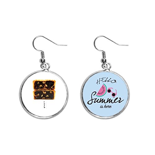 Pendientes de sandía ligeros de madera para lóbulos sensibles en verano