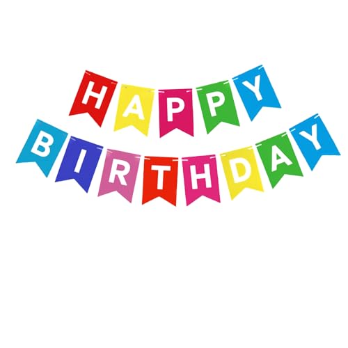 Image of Happy Birthday Banner Birthday Party Supplies (Colorful 2)