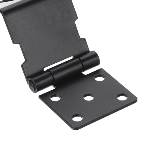 Image of PATIKIL 4 Inch Door Locks Hasp Latch, 90 Degree Right Angle Stainless Steel Hinge Lock Padlock Clasp Hasp Lock Latch with Screws, Black