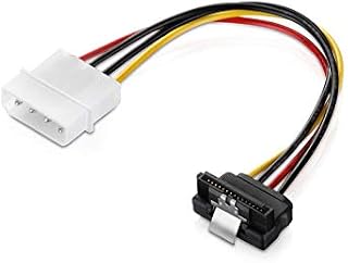 adaptare 47505 15 cm kabel adapterowy 4-pin Molex na 15-pin wtyk kątowy SATA z klipsem czarny