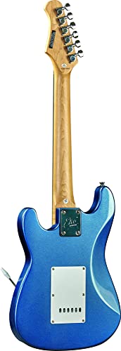 EKO – S-100 3/4 METALLIC BLUE, guitare électrique mesure réduite échelle 3/4, couleur métal bleu - Les Beatles, Paul McCartney, John Lennon, RIngo Starr, George Harrison EKO - S-100 3/4 METALLIC BLUE, guitare électrique mesure réduite échelle 3/4, couleur métal bleu – Image 3