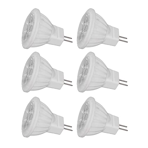 6 Uds MR11 Bombilla LED 4W GU4 Bombilla de Doble Pin Regulable 360lm Lámpara para Pasarela Jardín Paisaje áreas 220V (Luz calida)