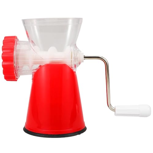 TOBBOMEY Picadora Manual de Carne Multifuncional para Uso Doméstico y Comercial Máquina Embutidora de Salchichas con Placas de Picado Fino y Grueso Fácil de Desmontar y Limpiar para