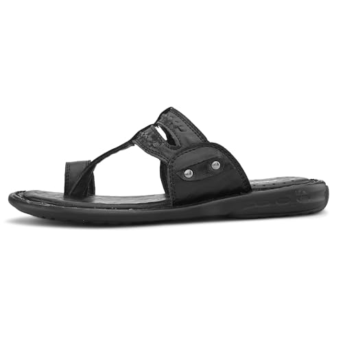 Image of Centrino Men's Slippers | Kolhapuri Style Chappals with Soft Cushioned Footbed | Comfortable & Durable | Traditional Yet Stylish Footwear for Men (9552)