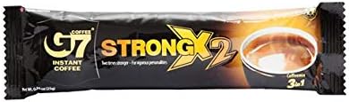 Trung Nguyen G7 Coffee Gu Manh X2 Extra Strength, 3 in 1 Coffee, 36 sticks x 25 grams