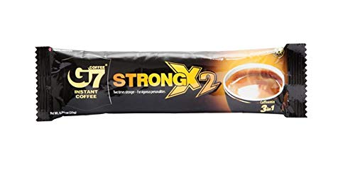 Trung Nguyen G7 Coffee Gu Manh X2 Extra Strength, 3 in 1 Coffee, 36 sticks x 25 grams
