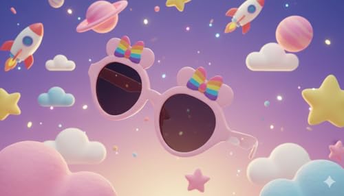 Image of STRIDERS Disney Minnie Sunnies Rainbow Sunglasses Pink Kids Fashion Eyewear UV Protected Durable Frame Perfect Outdoor Summer Accessory