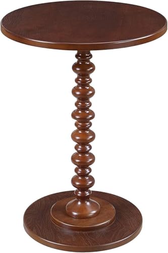 Image of VASIL MART Wooden Round Bed Side Table End Table, Side Table, Night Stand Beah Table for Living Room Bedroom (Brown C)