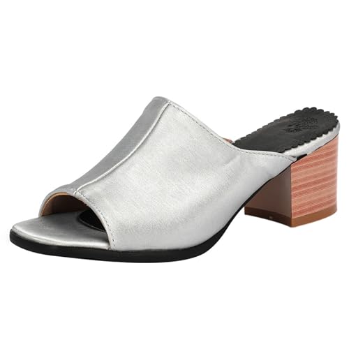 Mule sandal Gicoiz à talon bloc : l'alliance du style peep toe et du confort chausson