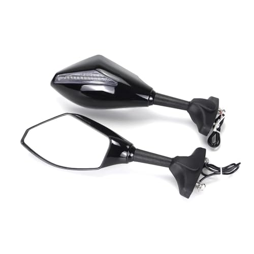 Rétroviseurs Racing clignotants Ninja 250R EX250 ZX250 noirs et transparents