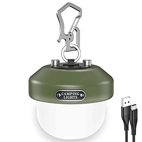 Wastou Lampe Camping, Lanterne Camping Rechargeable USB, LED Lampe Tente Suspendue a pile, étanche...
