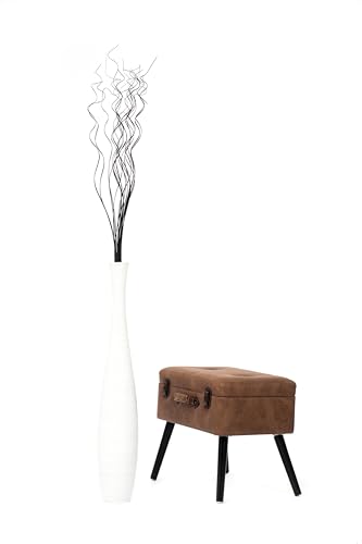 Image of Leewadee Large Floor Vase 34 inches Mango Wood for Pampas Grass, Dried Flowers