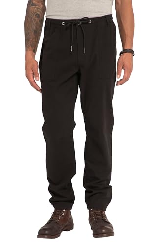 JP 1880 Flexnamic-Pantalones de Sarga de Corte Moderno, Bolsillos Grandes, hasta 8 XL Cordones, Negro, XXXL para Hombre