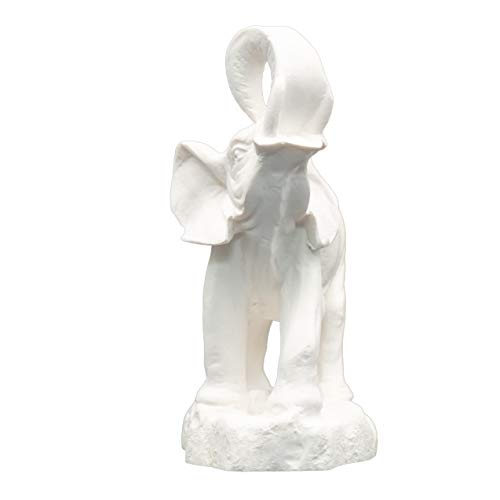 Helcee Handmade Alabaster Elephant Statue 3.94 In #TOP1