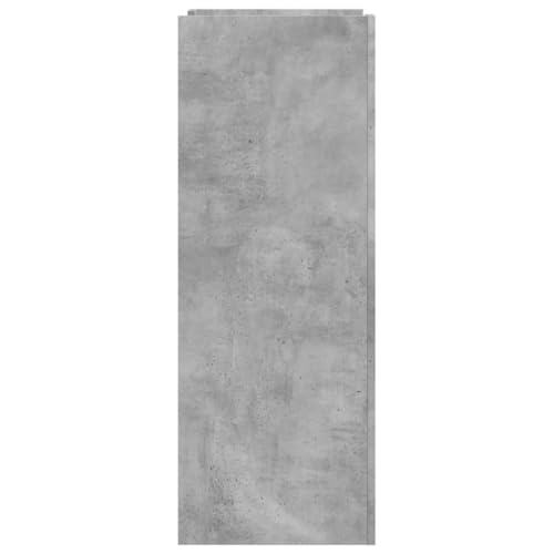 Armoire à chaussures gris béton 74,5cm en bois avec compartiments - 6