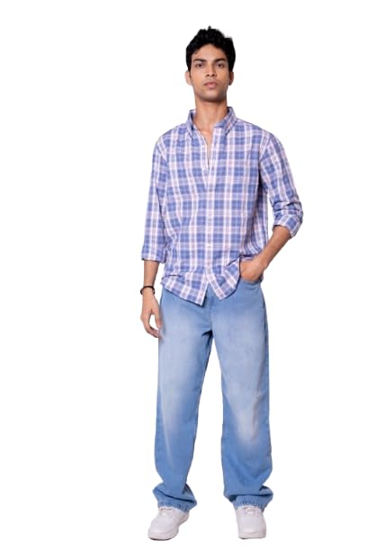 Image of Men's Regular Fit Reversible Checkered Shirt