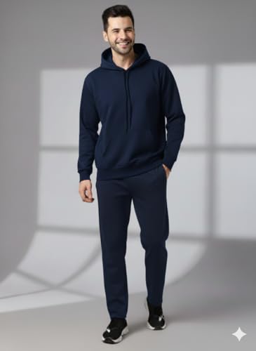 Image of Mack Jonney Solid Track Suit for men | Co-ord Set | Warm Fleece Tracksuit Set | Full Sleeve Hoodie