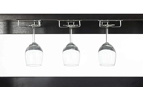 Convenience Concepts Newport Serving Bar, White Faux Marble/Espresso #TOP6