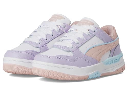 PUMA Rebound Retro Shoes (Little Kid) Sneaker, Lilac Crush/Mauve Mist/Sea Glass, 2.5 US Unisex