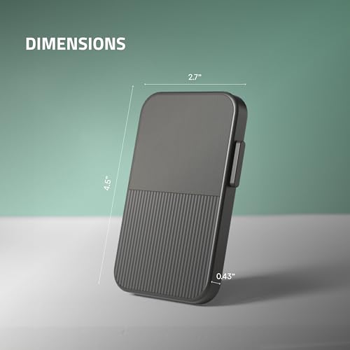 Fidelo Slim Wallet for Men - RFID Blocking Minimalist Sliding Wallet - Thin Push-Button Men's Wallets - Vegan Leather Card Holder - Can Hold 6 Cards - Comes in a Gift Box - 4.6x2.8x0.5 inches (Black)3