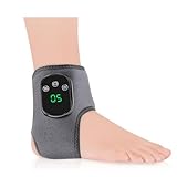 Cordless Ankle Massager for Relaxation,3 Vibration Modes and 5 Heat Levels Foot Renew Triple Method Massager,Vibrate Massage Ankle Brace, Rechargeable & Portable Design,Auto Shut Off