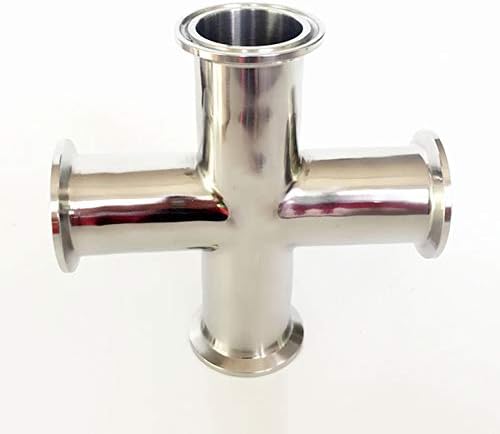 63mm Pipe OD x 2.5" Tri Clamp Cross 4 Ways Splitter SUS 304 Stainless Fitting Homebrew Beer Wine