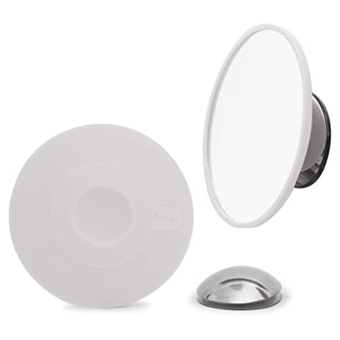 Bosign Suction Cup Mounted Detachable Mirror 15x Magnification White Cover
