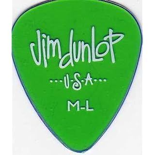 Jim Dunlop Lot de 12 Gels picks pour guitare Vert moyen - Les Beatles, Paul McCartney, John Lennon, RIngo Starr, George Harrison