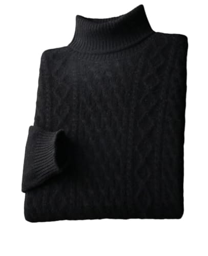 Men's Turtleneck Merino Wool Sweater Thick Pullover Long Sleeve Casual Comfortable Soft Warm Winter Top