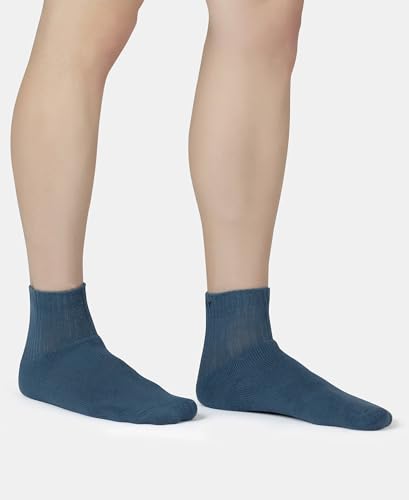 Image of Jockey 7036 Men's Compact Cotton Terry Ankle Length Socks With StayFresh Treatment Stellar FREE SIZE