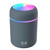 CoralTribe Humidifier and Aroma Diffuser for Home - Cool Mist Maker, Small Quiet Air Moisturizer, Ultrasonic Essential Oil Diffuser Electric (H2O, 300 Ml)
