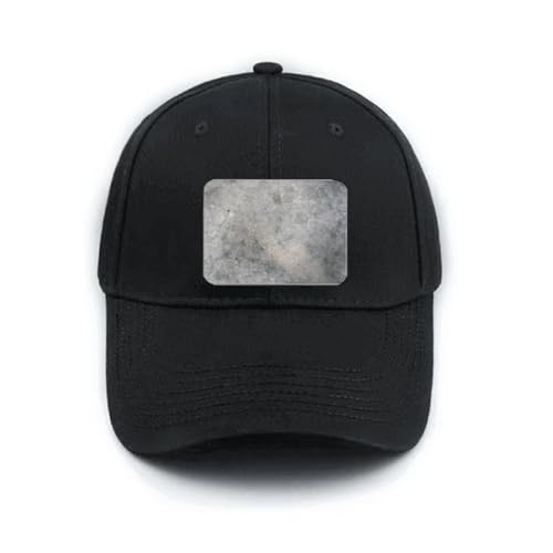 Casquette de baseball noire classique motif marbré et blanc aux finitions soignées