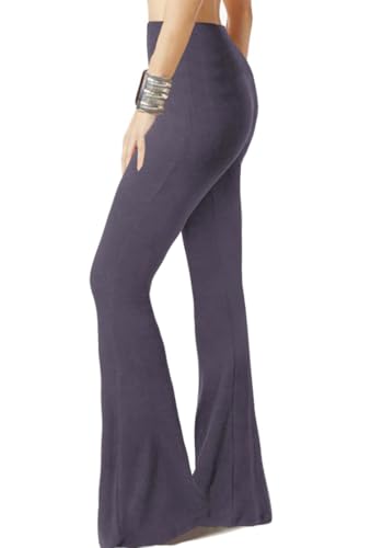 Image of WSPLYSPJY Women's Print Stretch Bell Bottom Flare Palazzo Pants Trousers