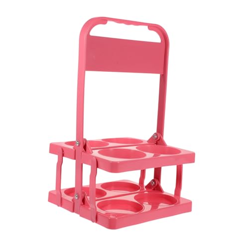 MAGICLULU Portabottiglie Portatile per Birra Cestino Pieghevole per Birra per 4 Bottiglie Raccoglitore di Birra in Plastica Portabevande per Casa Bar Campeggio