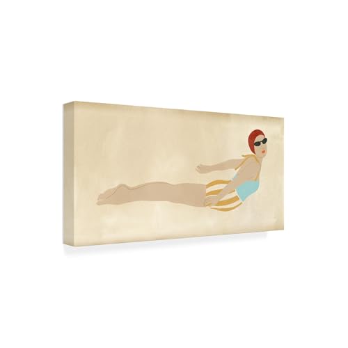 Wrapped Canvas Wall Art - June Erica Vess 'Vintage Diver