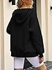 Jhsnjnr Hoodies for Women Unisex Oversized Zip Up Sweatshirt Winter Casual Long Sleeve Hooded Jackets Black #4